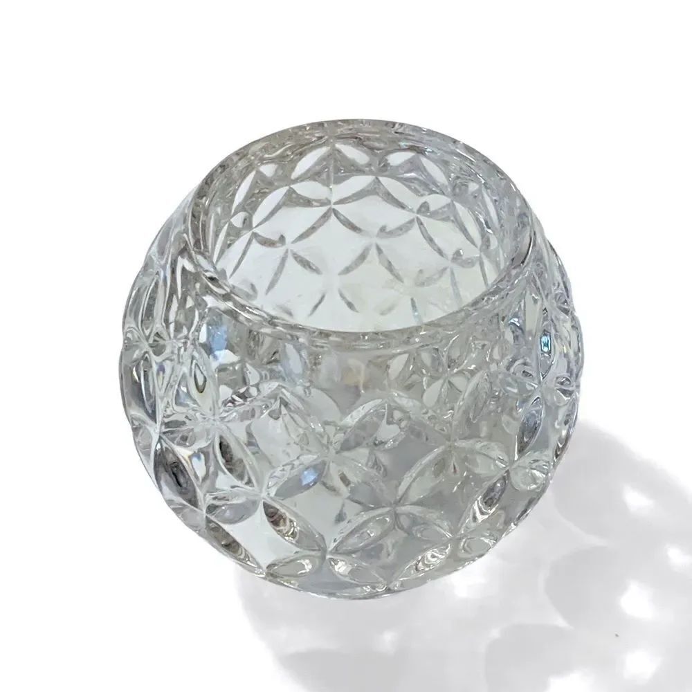 Glass Crystal Ball Candle Votive